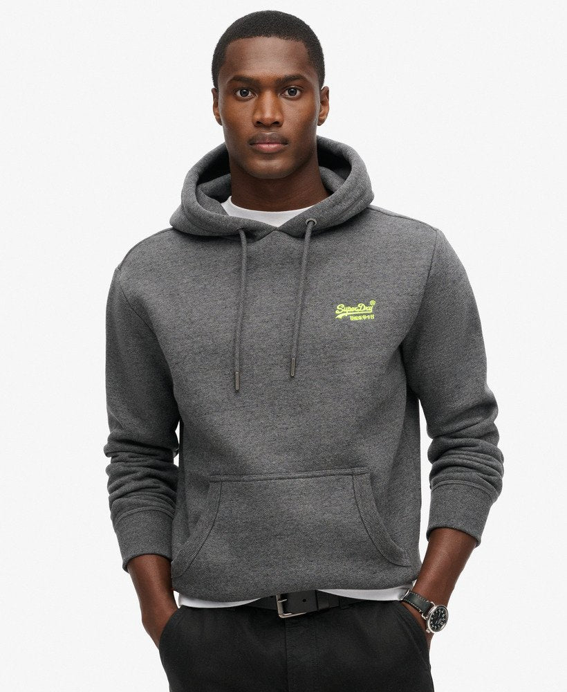 Superdry Essential Logo Hoodie in Carbon Grey Marl